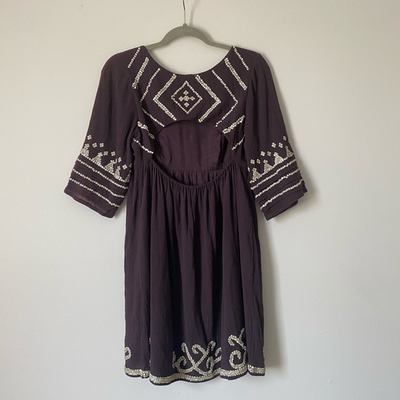 Free People Beaded Dress with Keyhole Back - Picture 2 of 8